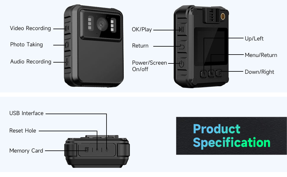 Orwind O1007 Body Worn Camera