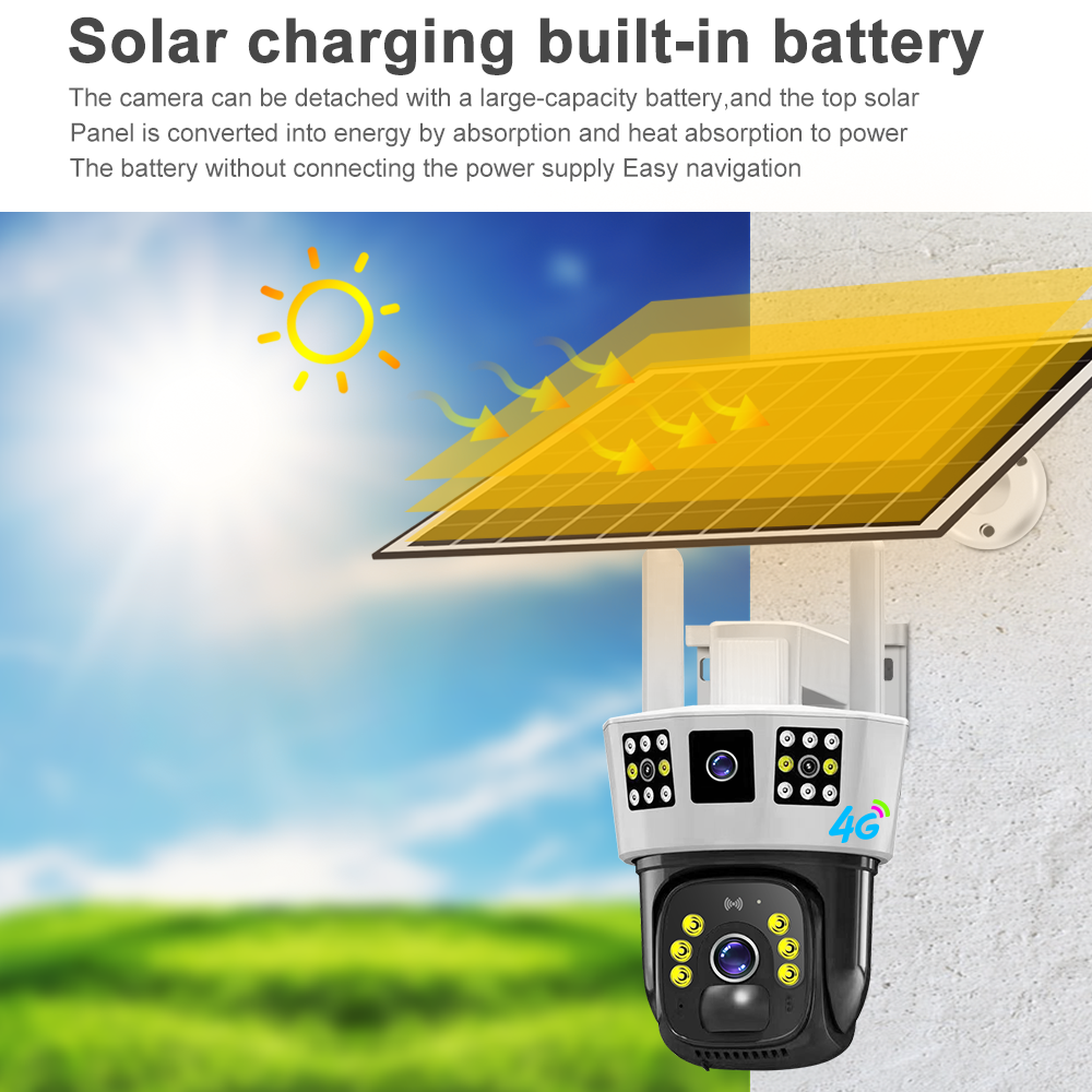Orwind O1205 4G GSM + Wi-FI Supported Agriculture Farm Solar CCTV Camera