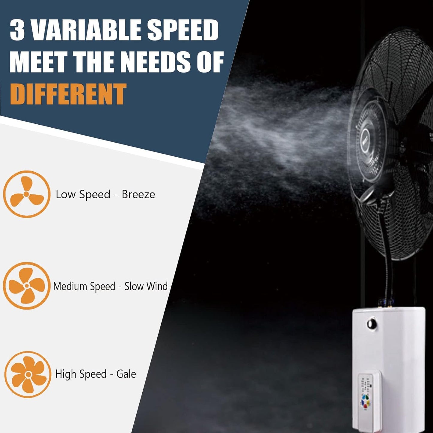 Orwind MS1003 Wall Misting Fogger Mist Fan