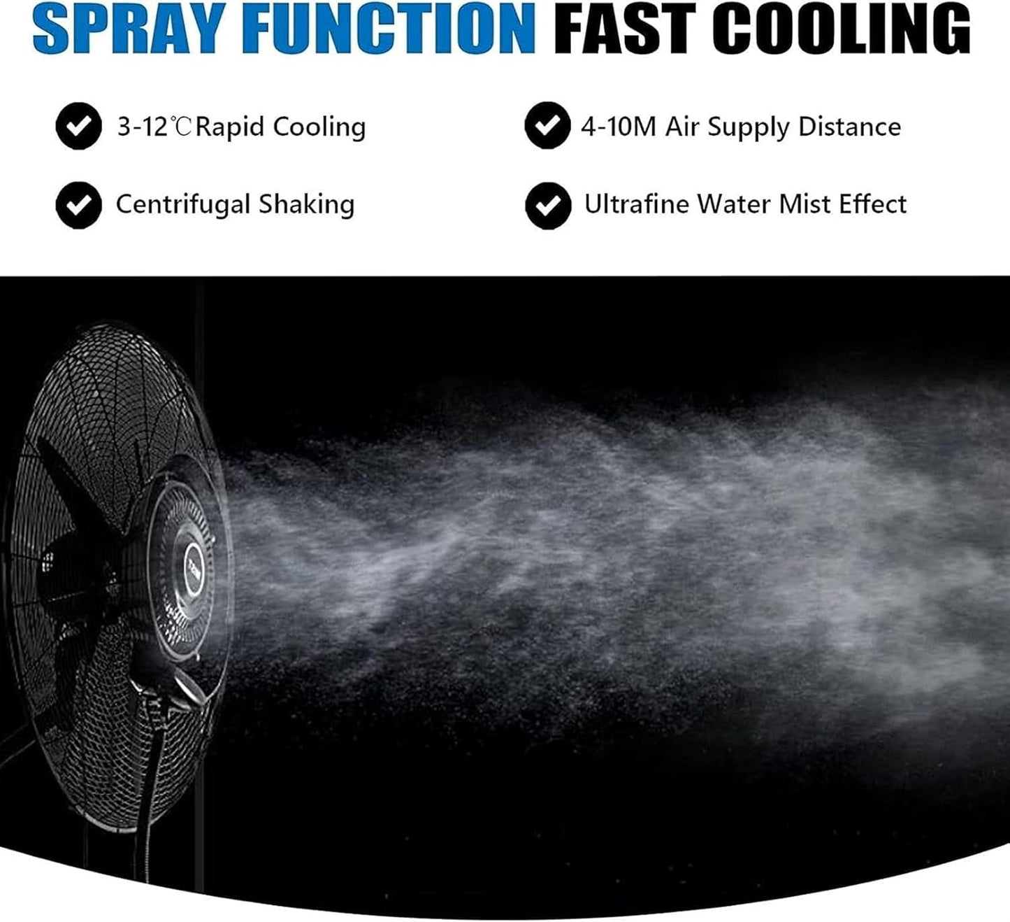 Orwind MS1003 Wall Misting Fogger Mist Fan