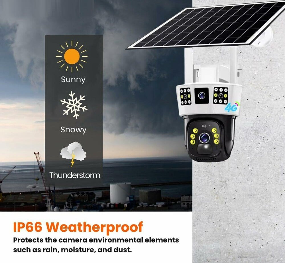 Orwind O1205 4G GSM + Wi-FI Supported Agriculture Farm Solar CCTV Camera