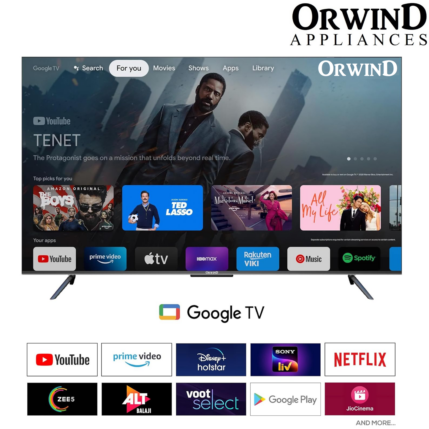 Orwind MS1201 LED TV - 32 Inches Smart TV