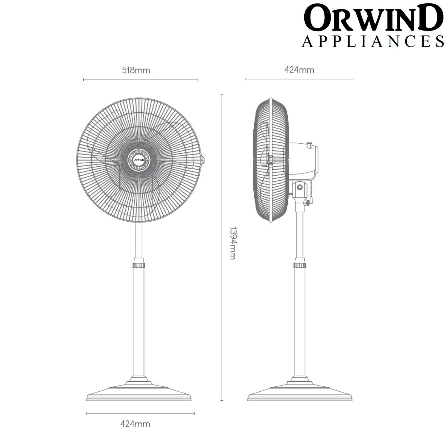 Orwind MA2000 Pedestal Fan
