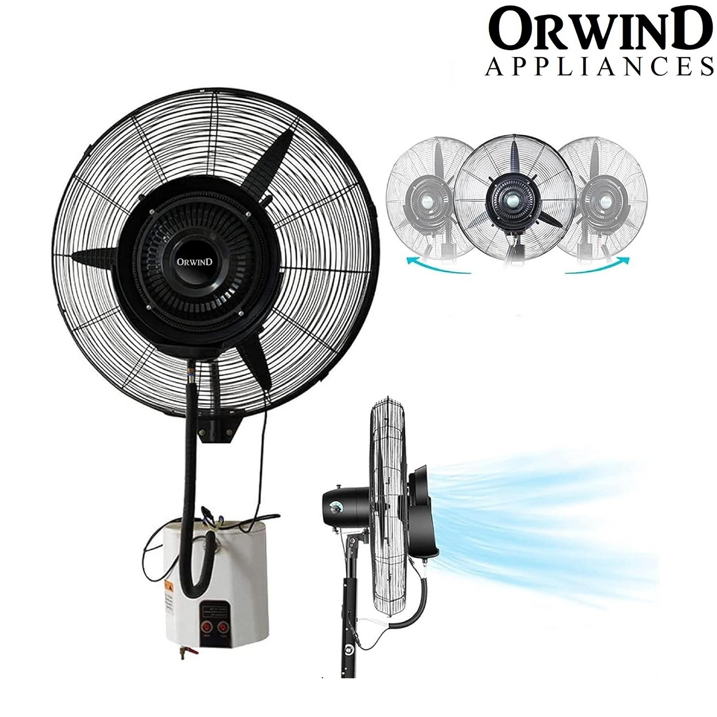 Orwind MS1003 Wall Misting Fogger Mist Fan