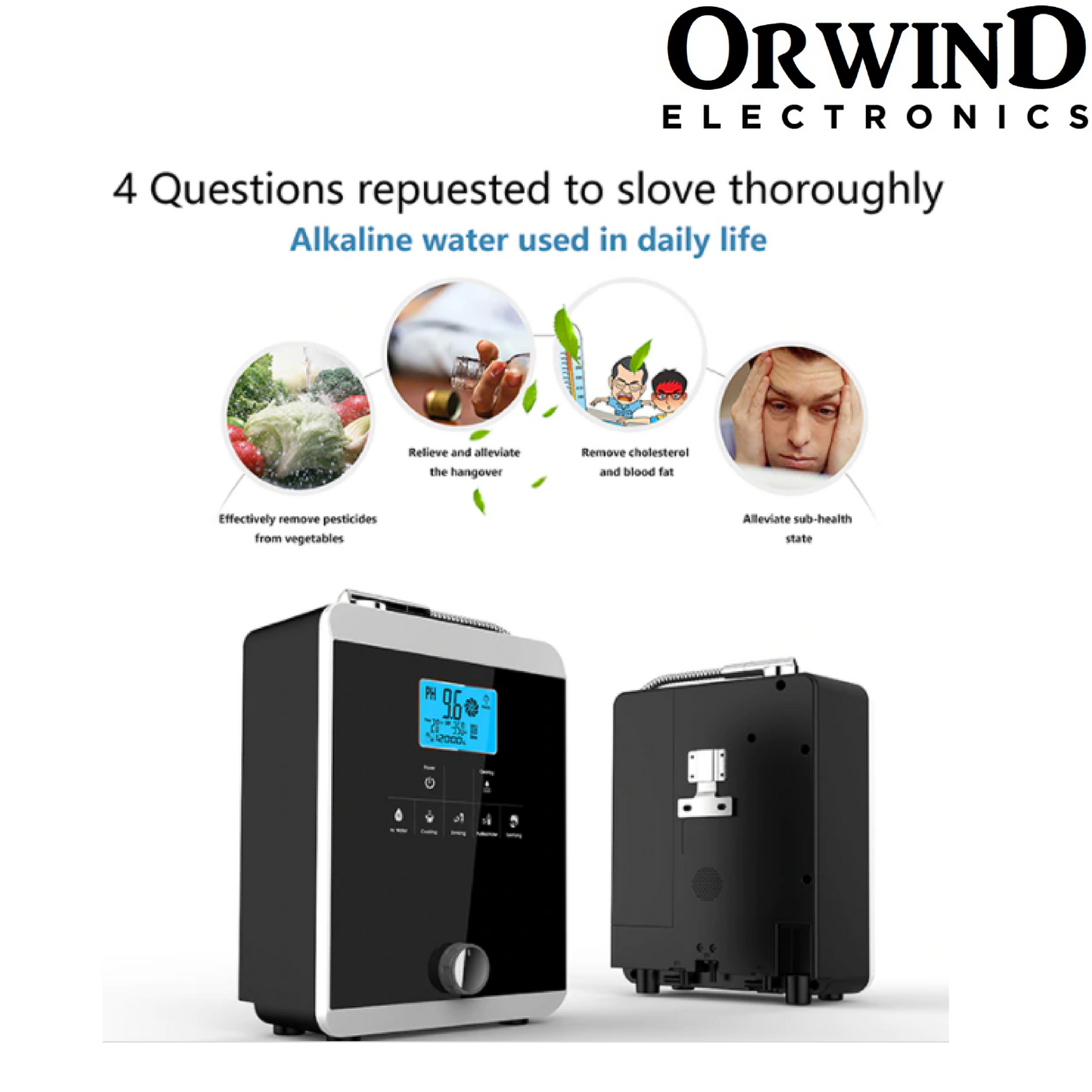 Orwind O7204 Alkaline Water Ionizer Machine