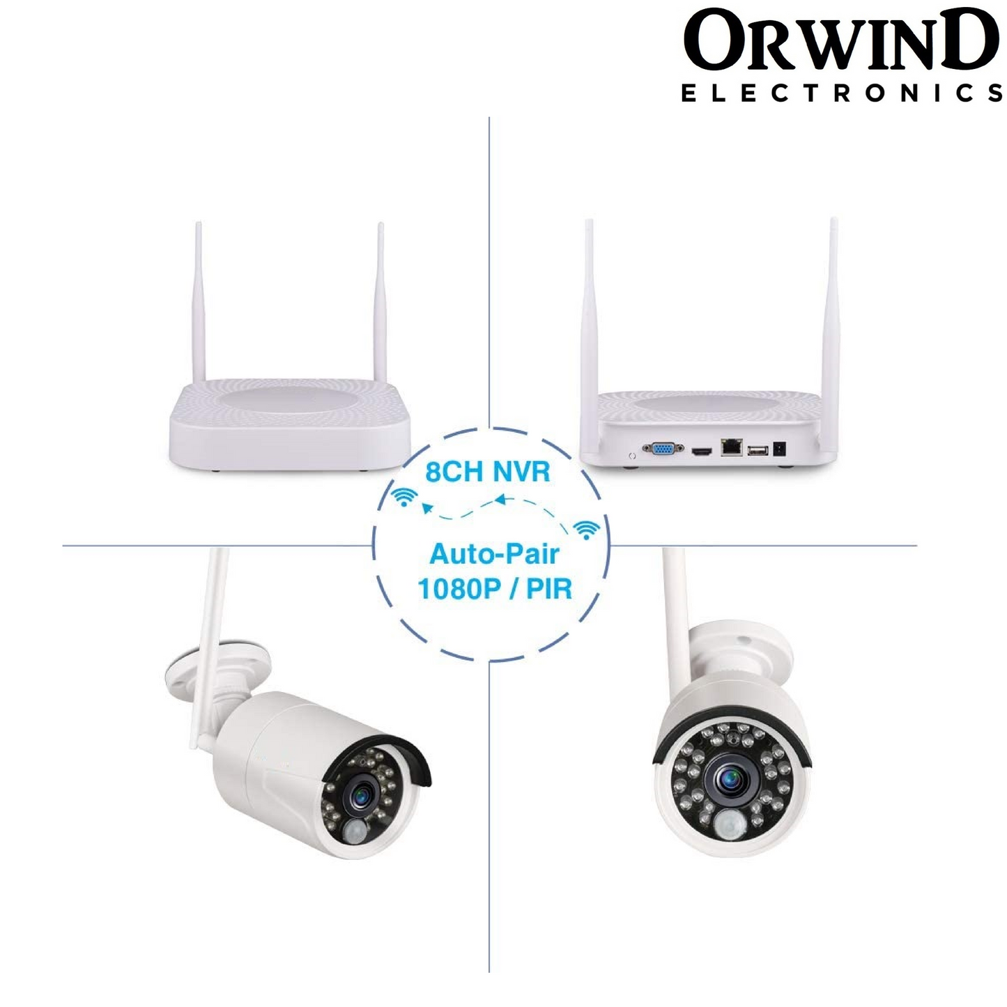 Orwind O4701 Wi-Fi NVR Wireless CCTV Camera Kit