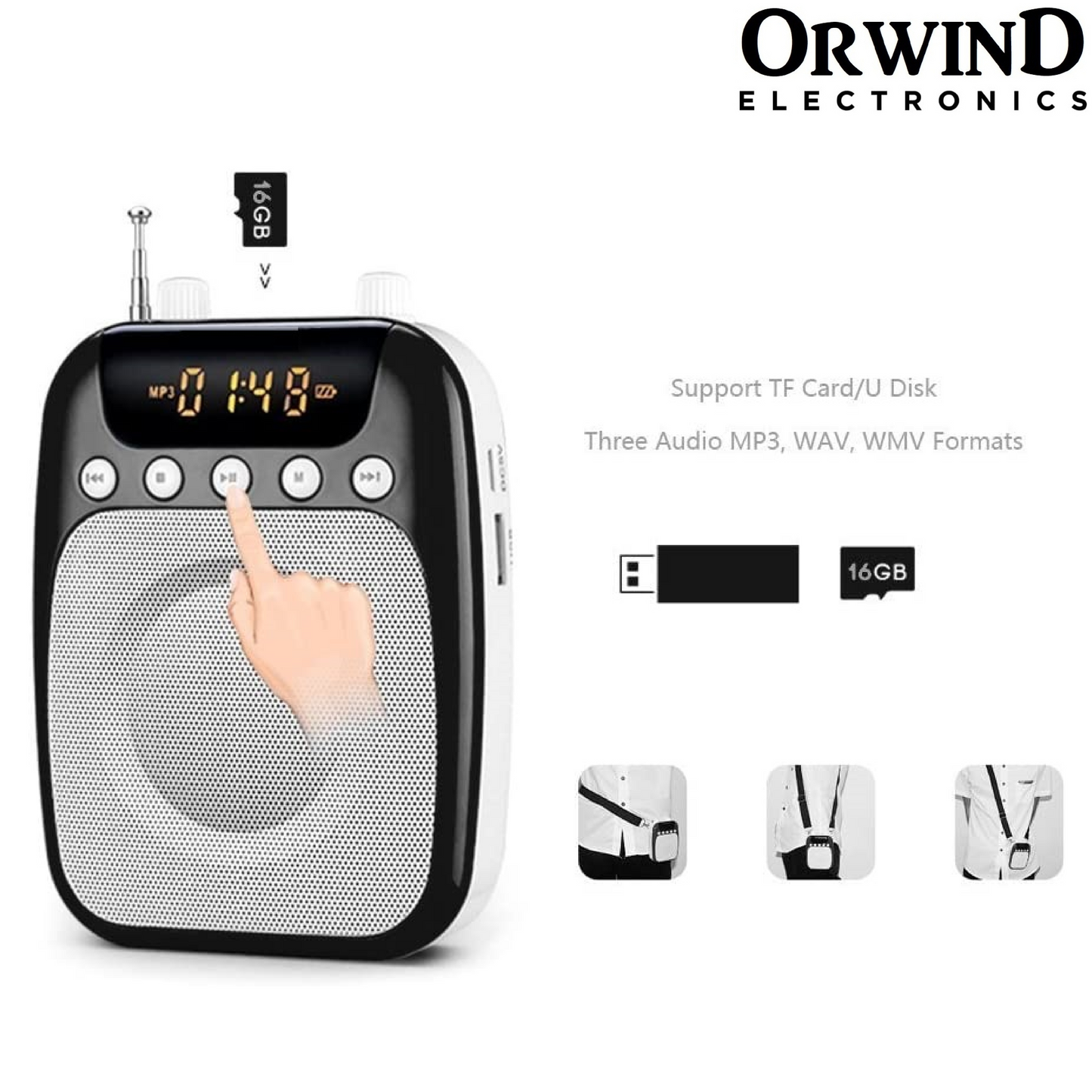 Orwind O7901 Portable Amplifier with Wired Microphone Headset