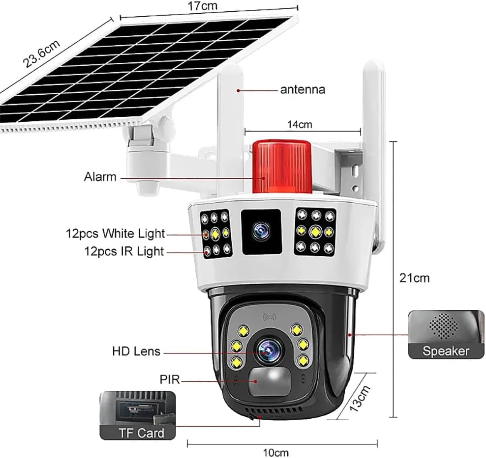 Orwind O1205 4G GSM + Wi-FI Supported Agriculture Farm Solar CCTV Camera