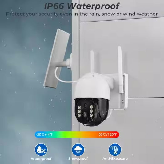 Orwind 4G Solar PTZ Upto 256GB Wireless Camera Battery Inbuilt
