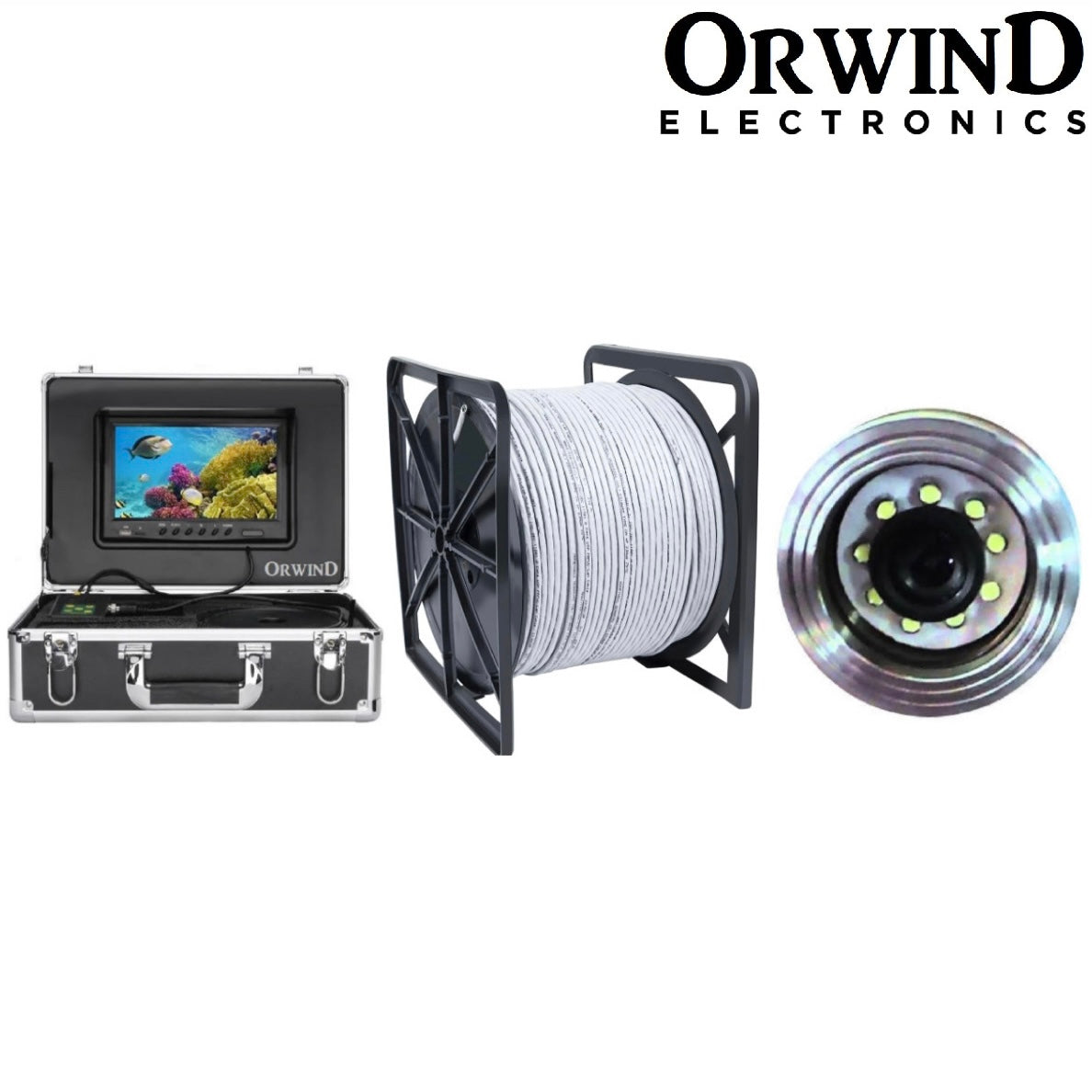 Orwind O3601 Borehole Borewell Underwater Inspection Camera Kit - 200 Metres