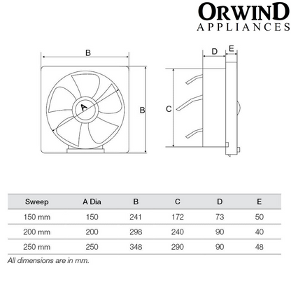 Orwind MA3000 Exhaust Fan