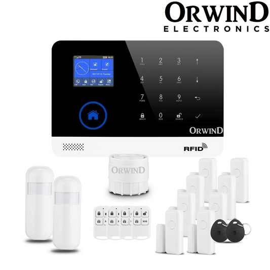 Orwind O6801 GLAR – 7000+ Burglar Alarm System 2G/3G/4G GSM + Wi-Fi RFID DIY Wireless GSM For Home Security