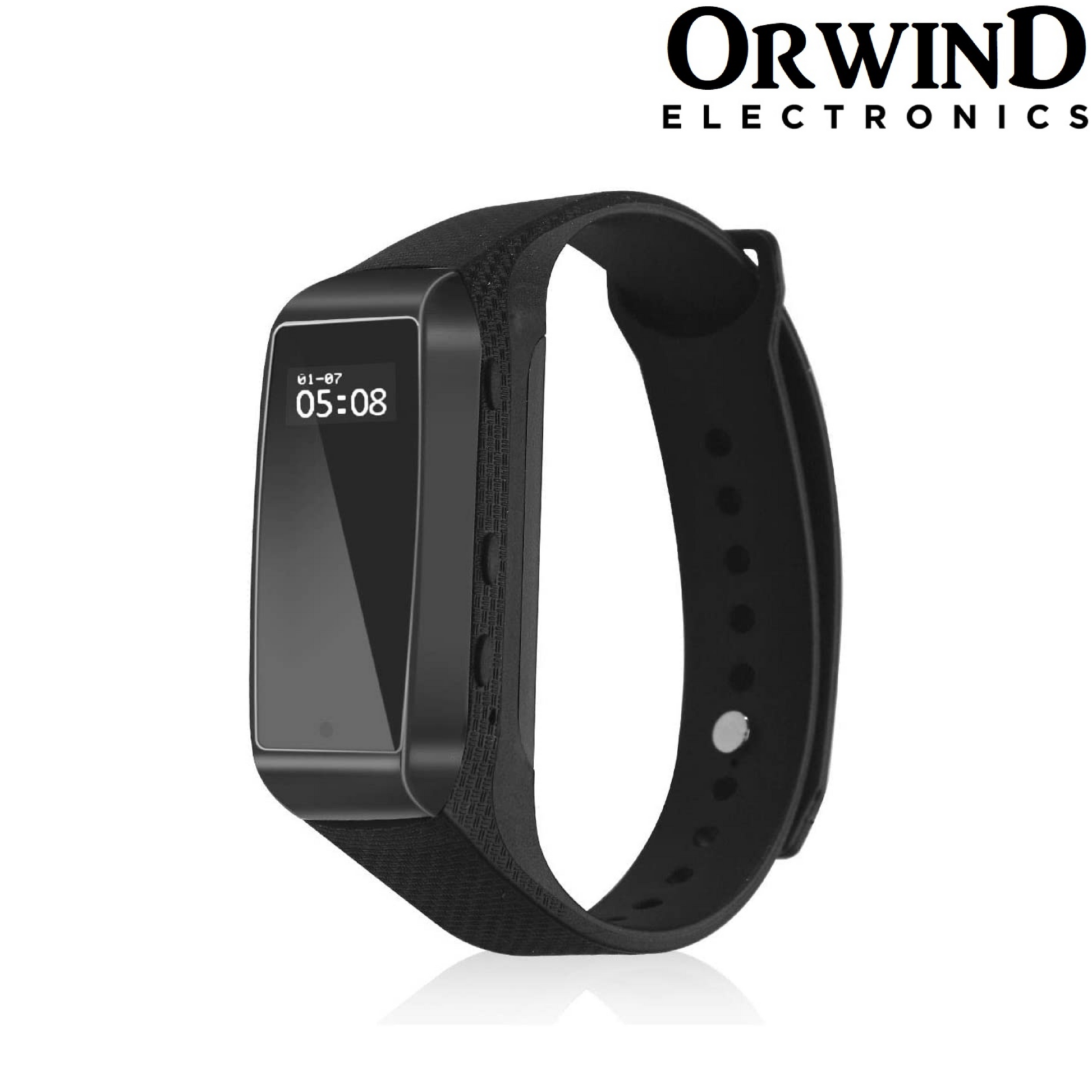 Orwind O2405 Wrist Band Micro Personal Security Camera - Matte Black