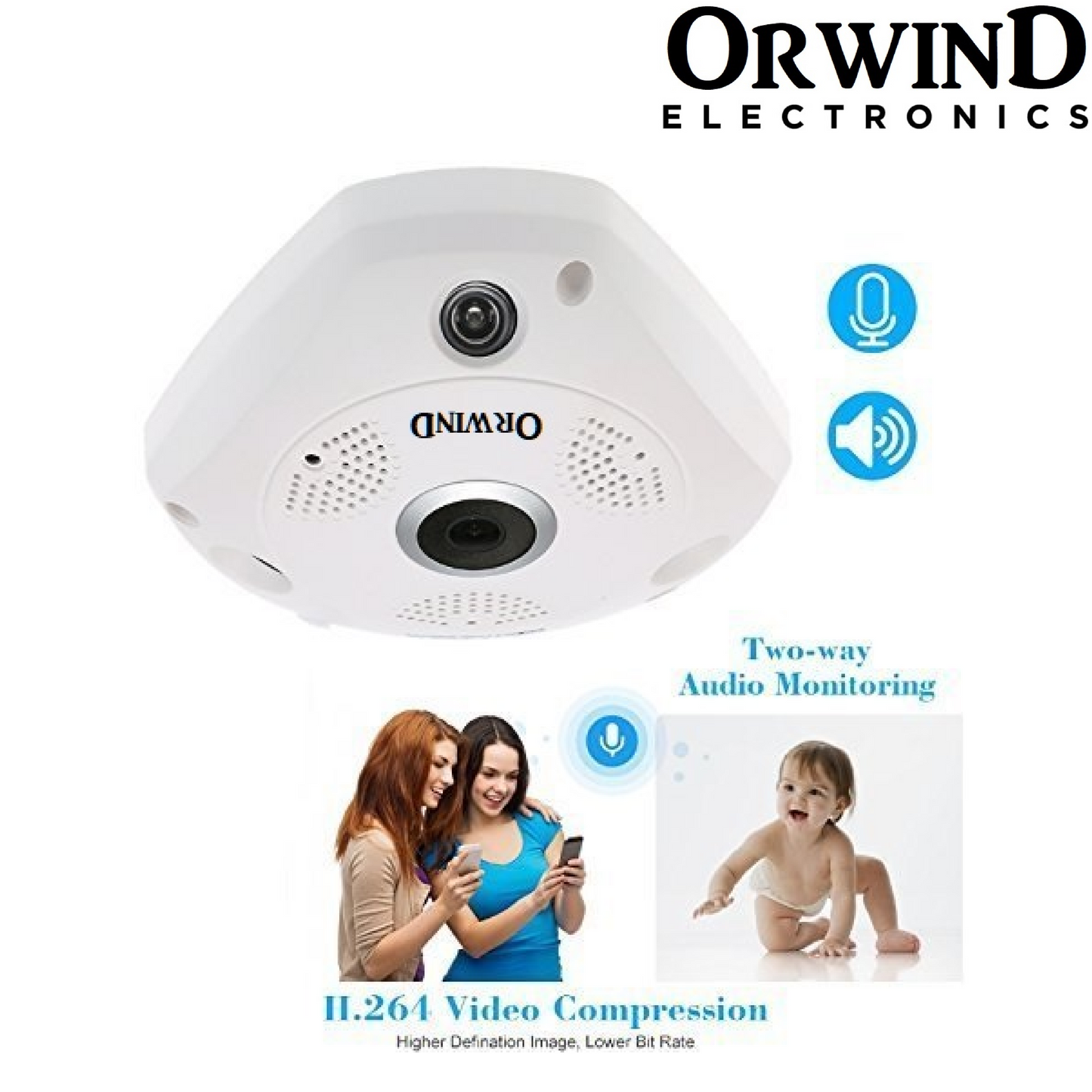 Orwind O4604 Wi-Fi Wireless Home Security CCTV Camera