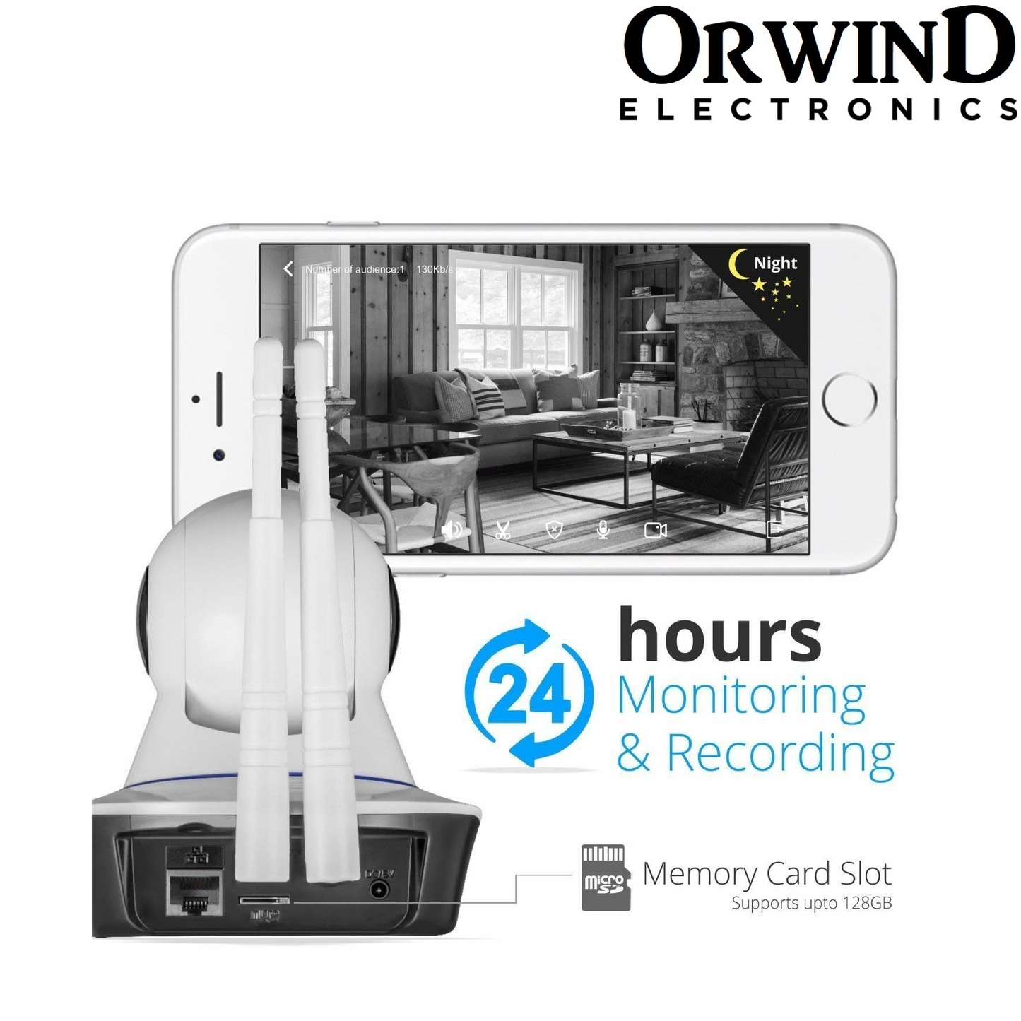 Orwind O4611 Wi-Fi Wireless Home Security CCTV Camera