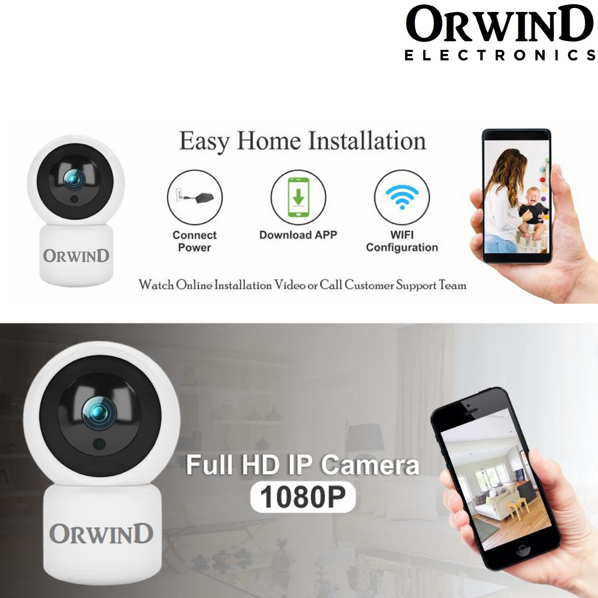 Orwind O4609 Wi-Fi Wireless Home Security CCTV Camera