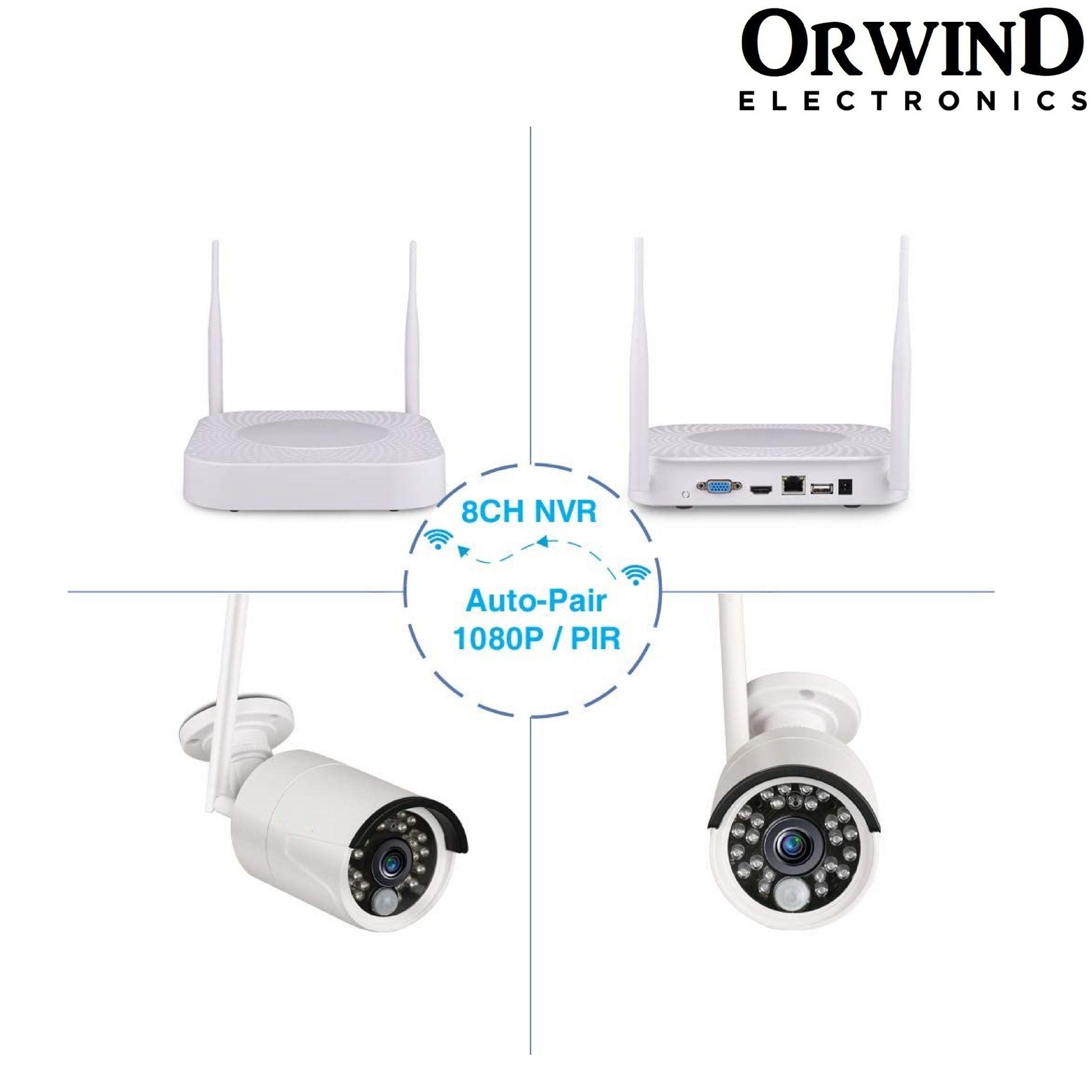 Orwind O4701 Wi-Fi NVR Wireless CCTV Camera Kit